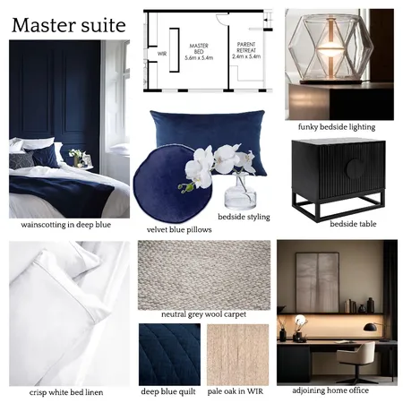 NE Master suite Interior Design Mood Board by ONE CREATIVE on Style Sourcebook