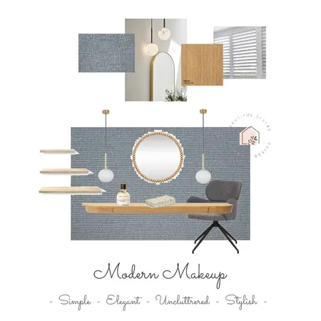 Contemporary Bedroom - muted blues & neutral tones (without makeup nook) Interior Design Mood Board by Beautiful Spaces Interior Design on Style Sourcebook