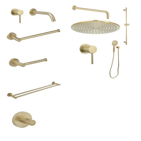 Third bathroom brushed brass September 2024 Interior Design Mood Board by nicmorg on Style Sourcebook