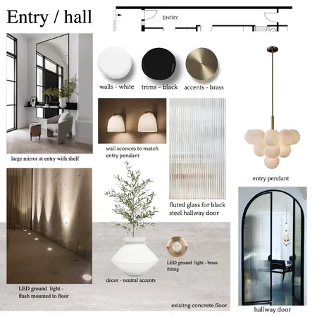 NE Entry / Hall Interior Design Mood Board by ONE CREATIVE on Style Sourcebook