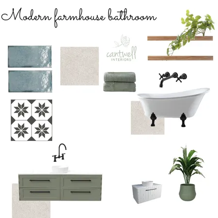 Modern Farmhouse bathroom - tessellated tiles Interior Design Mood Board by Cantwell Interiors on Style Sourcebook