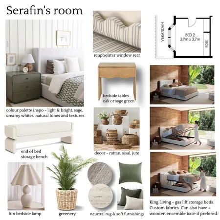 NE Serafin's room Interior Design Mood Board by ONE CREATIVE on Style Sourcebook