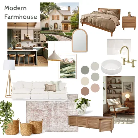 Modern Farmhouse Airbnb Interior Design Mood Board by lizziedunn on Style Sourcebook