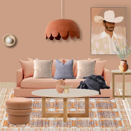 Clay & Pink Sitting Room Interior Design Mood Board by Mood Indigo Styling on Style Sourcebook