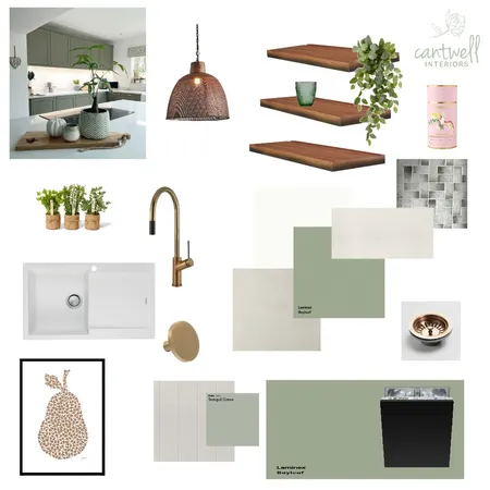 Retro beach side kitchen v3 Interior Design Mood Board by Cantwell Interiors on Style Sourcebook