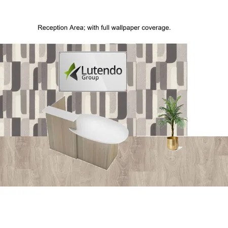 Lutendo Group - Reception Area. Full Wallpaper Coverage Interior Design Mood Board by Asma Murekatete on Style Sourcebook