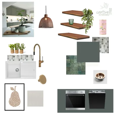 Retro beach side kitchen v3 Interior Design Mood Board by Cantwell Interiors on Style Sourcebook