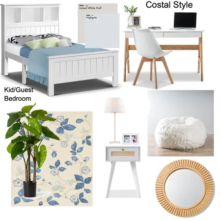 Coastal Style-Kid/Guest Bedroom Interior Design Mood Board by Anh Vu on Style Sourcebook