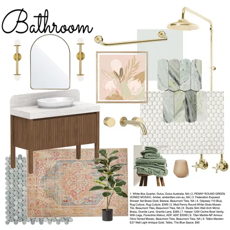 Bathroom Interior Design Mood Board by miriammorningstar@gmail.com on Style Sourcebook