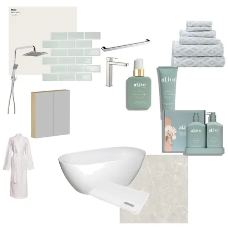 bathroom- unfinished Interior Design Mood Board by Airlie Tiles on Style Sourcebook