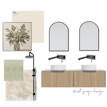 Serene Green - Bathroom Interior Design Mood Board by First Page Design on Style Sourcebook