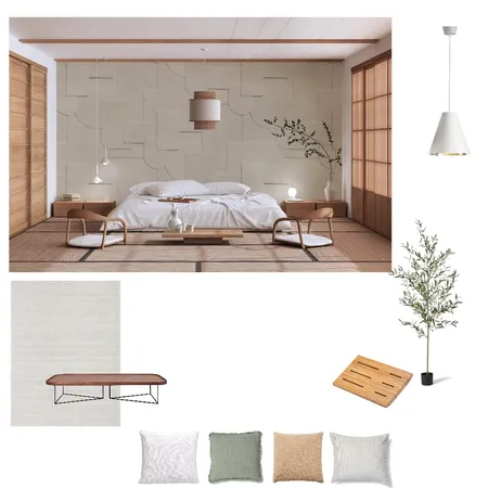 japandi bedroom Interior Design Mood Board by Dijanar on Style Sourcebook