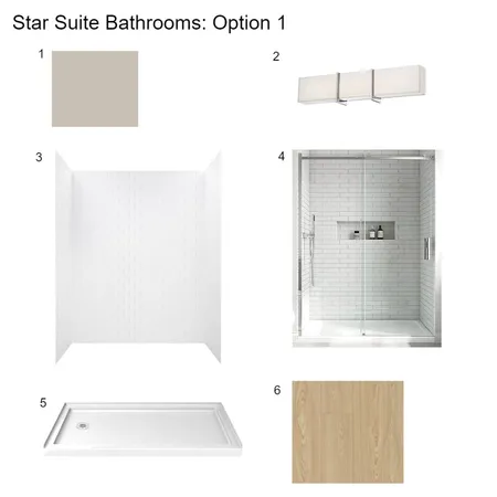 Star Suite Bathrooms: Option 1 Interior Design Mood Board by AlisonVesotsky on Style Sourcebook