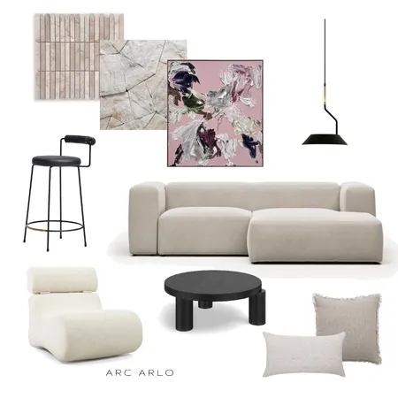 Rose Contemporary Living Interior Design Mood Board by Arc and Arlo on Style Sourcebook