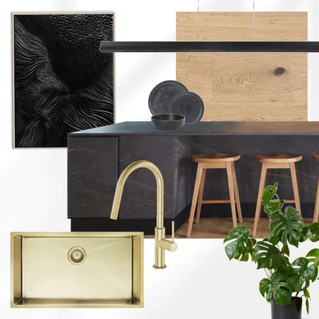 The Block Week 6 - Kylie and Brad's Kitchen Interior Design Mood Board by The Blue Space on Style Sourcebook