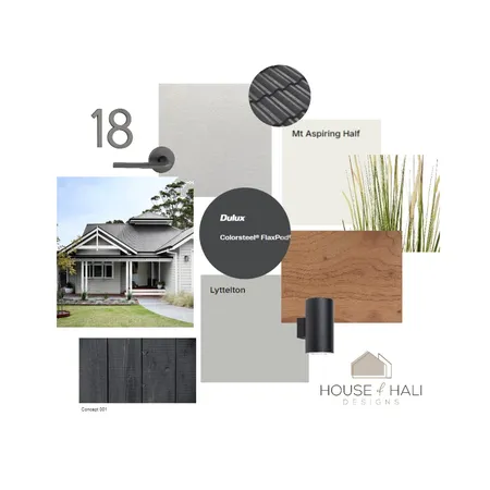 NZ Exterior Home Colour Scheme Interior Design Mood Board by House of Hali Designs on Style Sourcebook