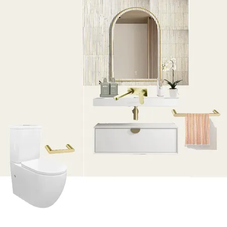 Otti Moonlight Vanity Bathroom with Beaumont Tiles with Half Tiled Wall Interior Design Mood Board by Velda on Style Sourcebook