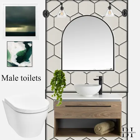 Male toilets Interior Design Mood Board by Babaloe Interiors on Style Sourcebook