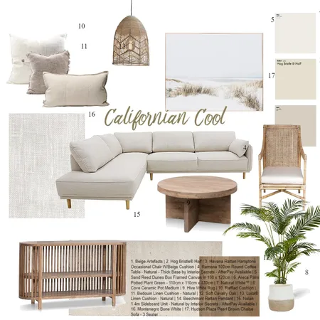 Californian Cool Interior Design Mood Board by Rachelhinitt on Style Sourcebook