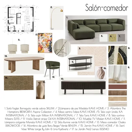 Salón-Comedor Interior Design Mood Board by dieBlumeStudio on Style Sourcebook