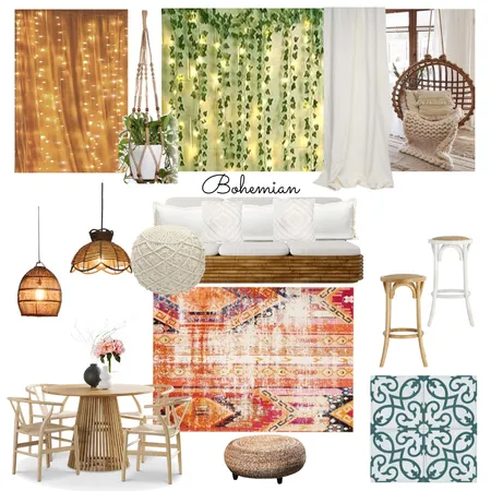 Bohemian Interior Design Mood Board by Nikita. on Style Sourcebook