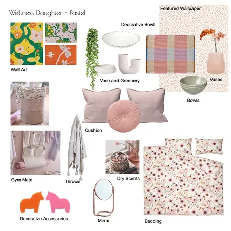 Mood No.04: Wellness Daughter - Pastel Interior Design Mood Board by chan Venly on Style Sourcebook