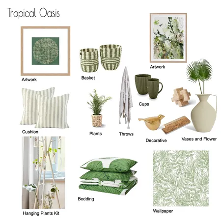 Mood No.02: Tropical Oasis Interior Design Mood Board by chan Venly on Style Sourcebook