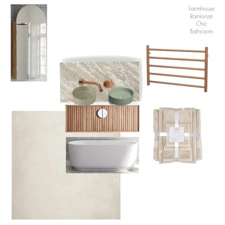 Farmhouse Rainforest Chic Bathroom Interior Design Mood Board by LAUREN.STAINES on Style Sourcebook