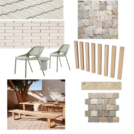 Mediterranean Outdoor Facade Interior Design Mood Board by LStrati on Style Sourcebook