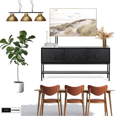 Contemporary + mid-century modern dining area Interior Design Mood Board by C22 Studio on Style Sourcebook