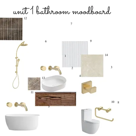 unit 1 bathroom 1 reservoir Interior Design Mood Board by Donna on Style Sourcebook