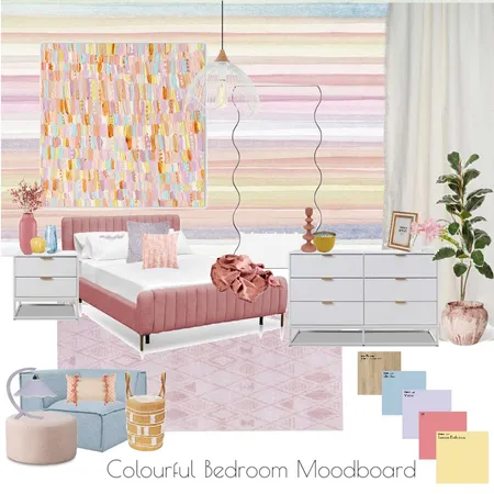 Colourful Bedroom Interior Design Mood Board by Ellie Zeinert on Style Sourcebook