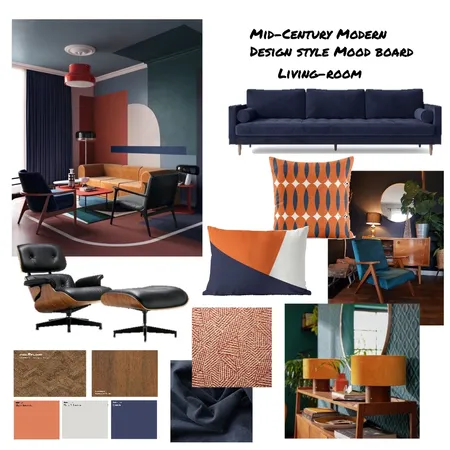 Mid-Century Modern Mood Board 2 Interior Design Mood Board by Beatriz Tomas on Style Sourcebook