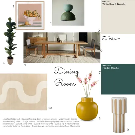 Dining Room Interior Design Mood Board by laradehaan on Style Sourcebook