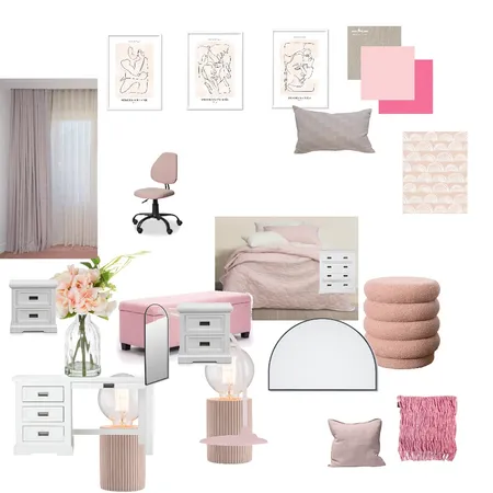 pink bedroom tafe Interior Design Mood Board by Bug032aa! on Style Sourcebook