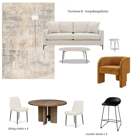 TOWNHOUSE B - LIVING/DINING/KITCHEN Interior Design Mood Board by parliament on Style Sourcebook