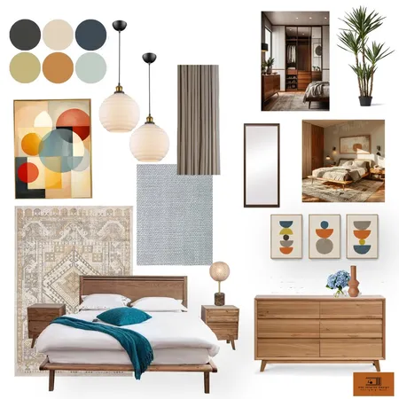 Mid-Century Modern Bedroom-Mood Board Interior Design Mood Board by Stefort on Style Sourcebook