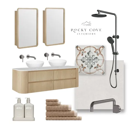 Larcombe Project - Bathroom 1 Interior Design Mood Board by Rockycove Interiors on Style Sourcebook