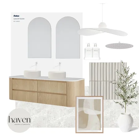 Mediterranean Inspired Crisp white & textural Bathroom Moodboard Interior Design Mood Board by Haven Design and Concepts on Style Sourcebook