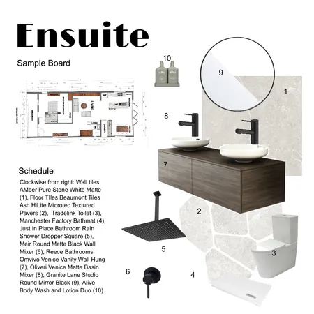 Ensuite Interior Design Mood Board by agalanos on Style Sourcebook