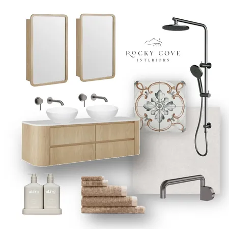 Larcombe Project - Bathroom 1 Interior Design Mood Board by Rockycove Interiors on Style Sourcebook