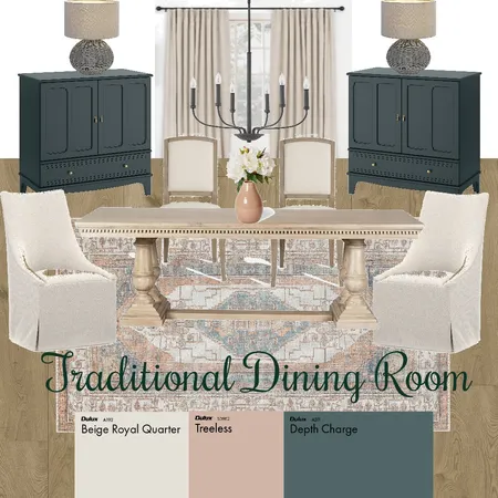 Traditional Dining Room Interior Design Mood Board by April1985 on Style Sourcebook