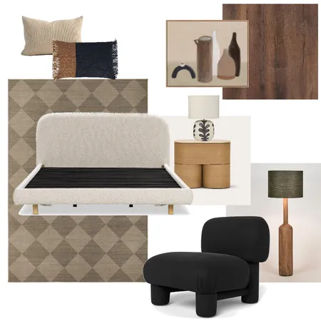 Moody Bedroom Interior Design Mood Board by envisual design on Style Sourcebook