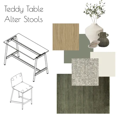 teddy table and alter stool Interior Design Mood Board by BreeGoltz on Style Sourcebook