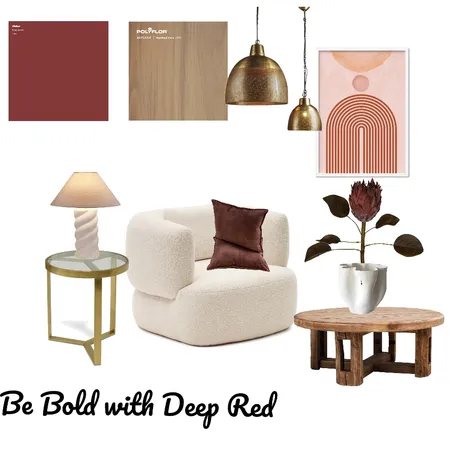 Deep red Interior Design Mood Board by Down to Earth Interiors on Style Sourcebook