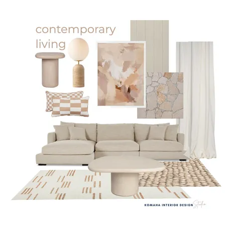 Contemporary Living Interior Design Mood Board by Komaha Interior Design on Style Sourcebook