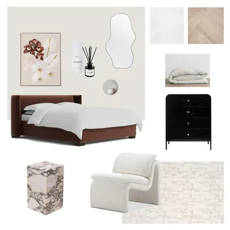 Contemporary Bedroom Sample Board FV Interior Design Mood Board by natalieenlund@gmail.com on Style Sourcebook