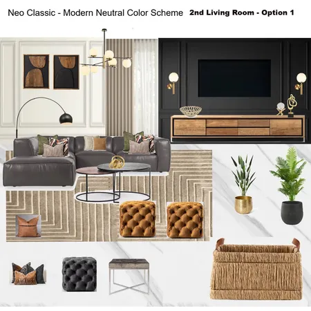 2nd Living Room option with Grey existing Couch Interior Design Mood Board by Asma Murekatete on Style Sourcebook