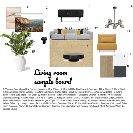 Living room Interior Design Mood Board by SemSo Interior Design on Style Sourcebook