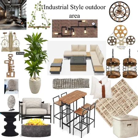 Room specific mood board industrial style Interior Design Mood Board by altitishereen@gmail.com on Style Sourcebook
